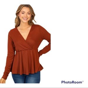 Xl nwot white birch surplice top